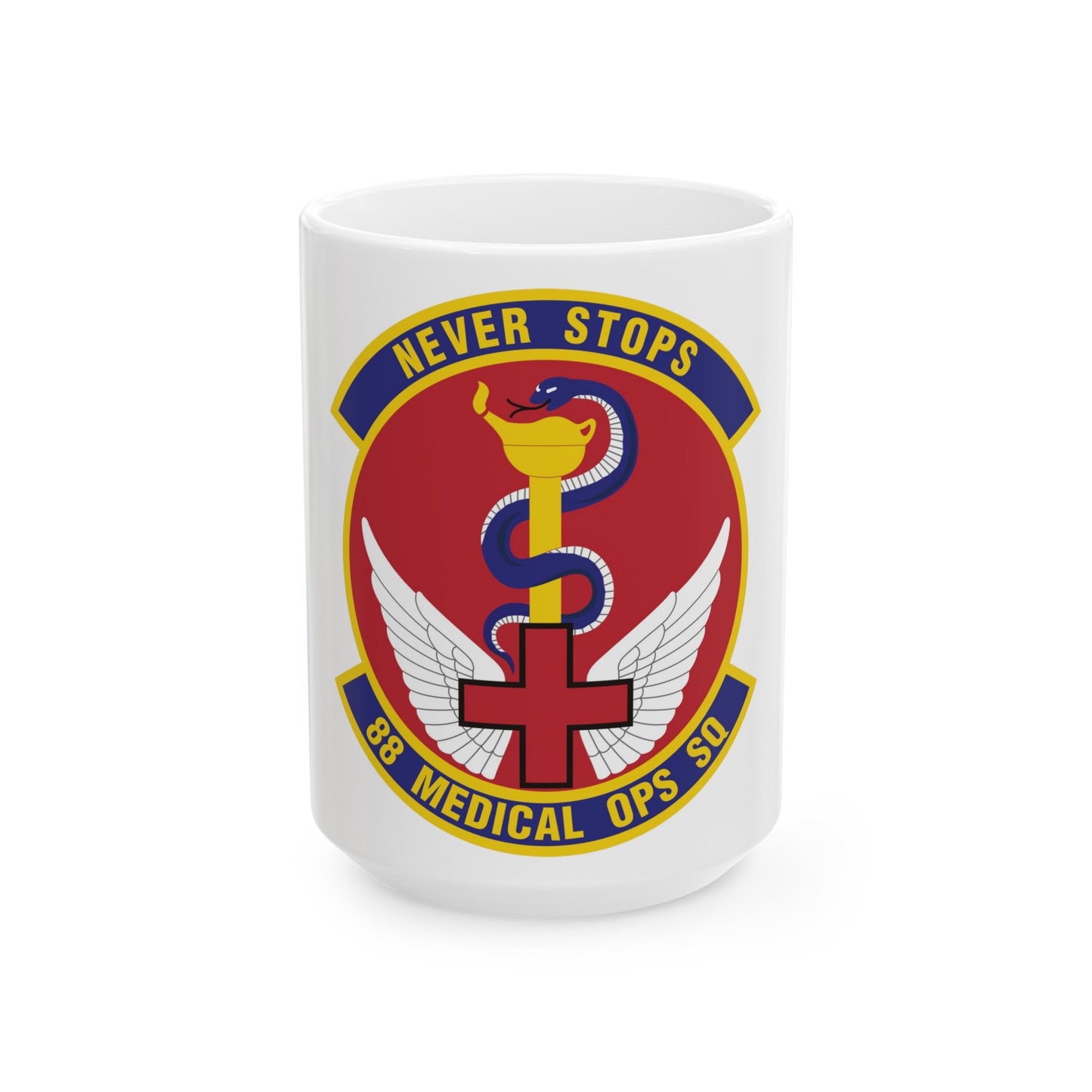 88th Medical Operations Squadron (U.S. Air Force) White Coffee Mug-15oz-The Sticker Space