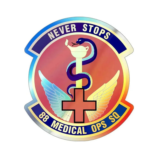 88th Medical Operations Squadron (U.S. Air Force) Holographic STICKER Die-Cut Vinyl Decal 6 Inch Holographic - The Sticker Space