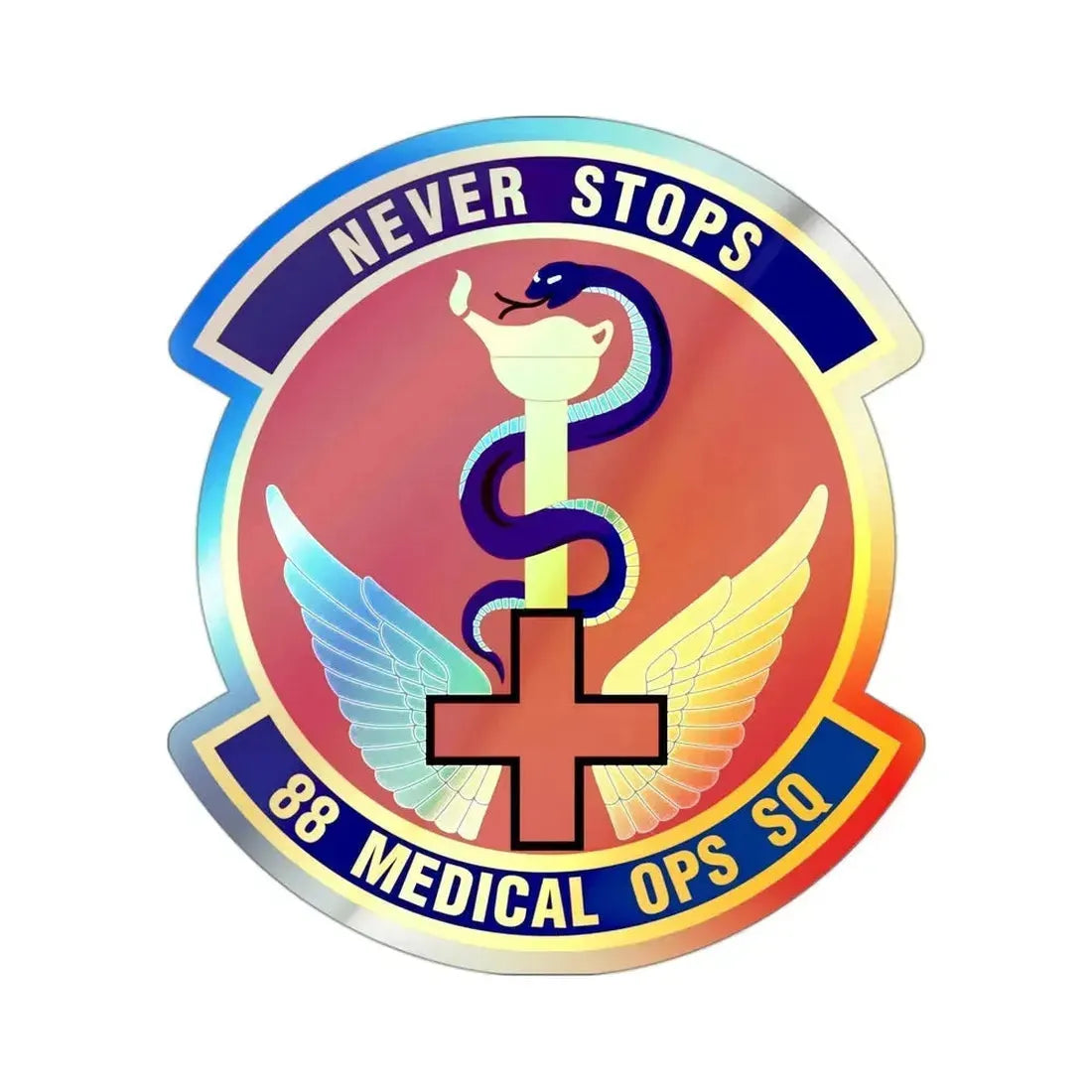 88th Medical Operations Squadron (U.S. Air Force) Holographic STICKER Die-Cut Vinyl Decal - The Sticker Space