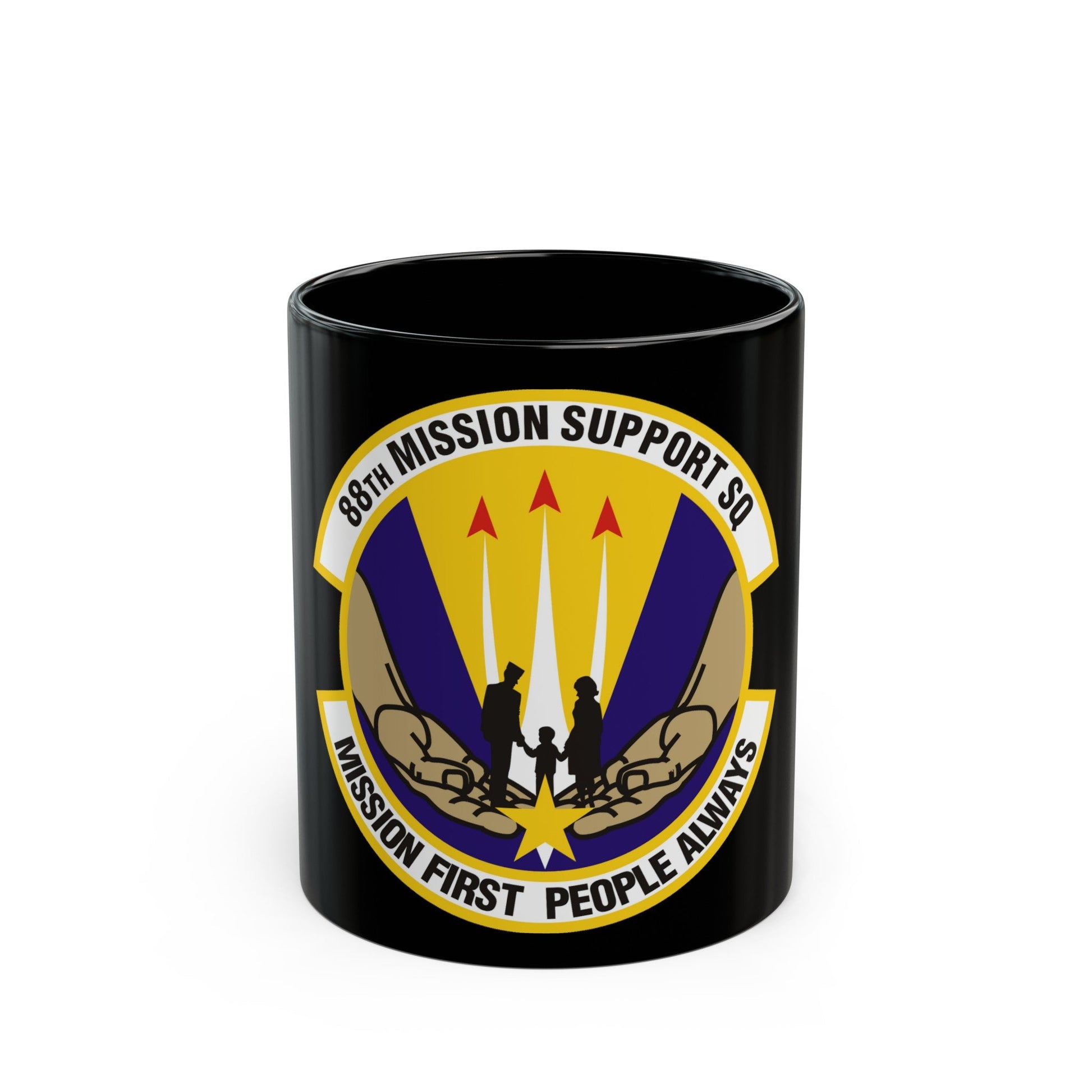 88th Mission Support Squadron (U.S. Air Force) Black Coffee Mug-11oz-The Sticker Space