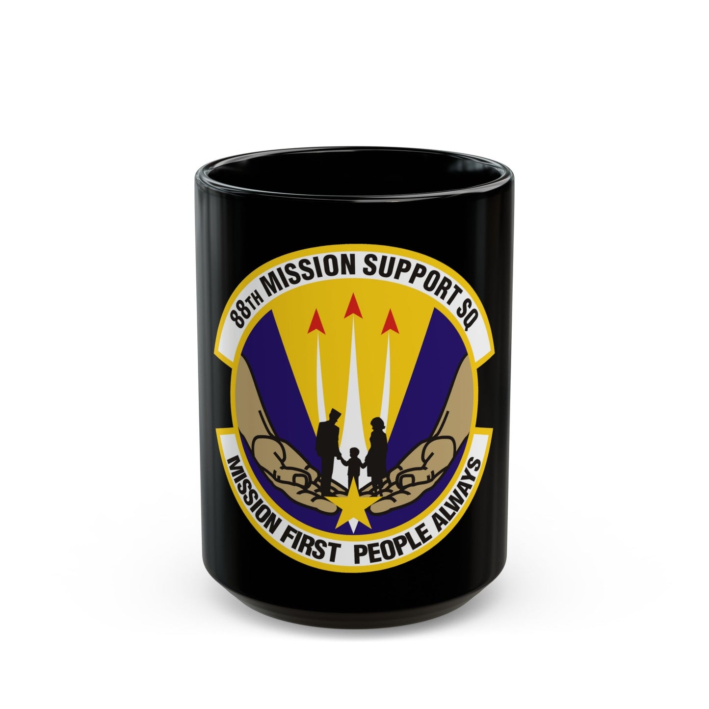 88th Mission Support Squadron (U.S. Air Force) Black Coffee Mug-15oz-The Sticker Space