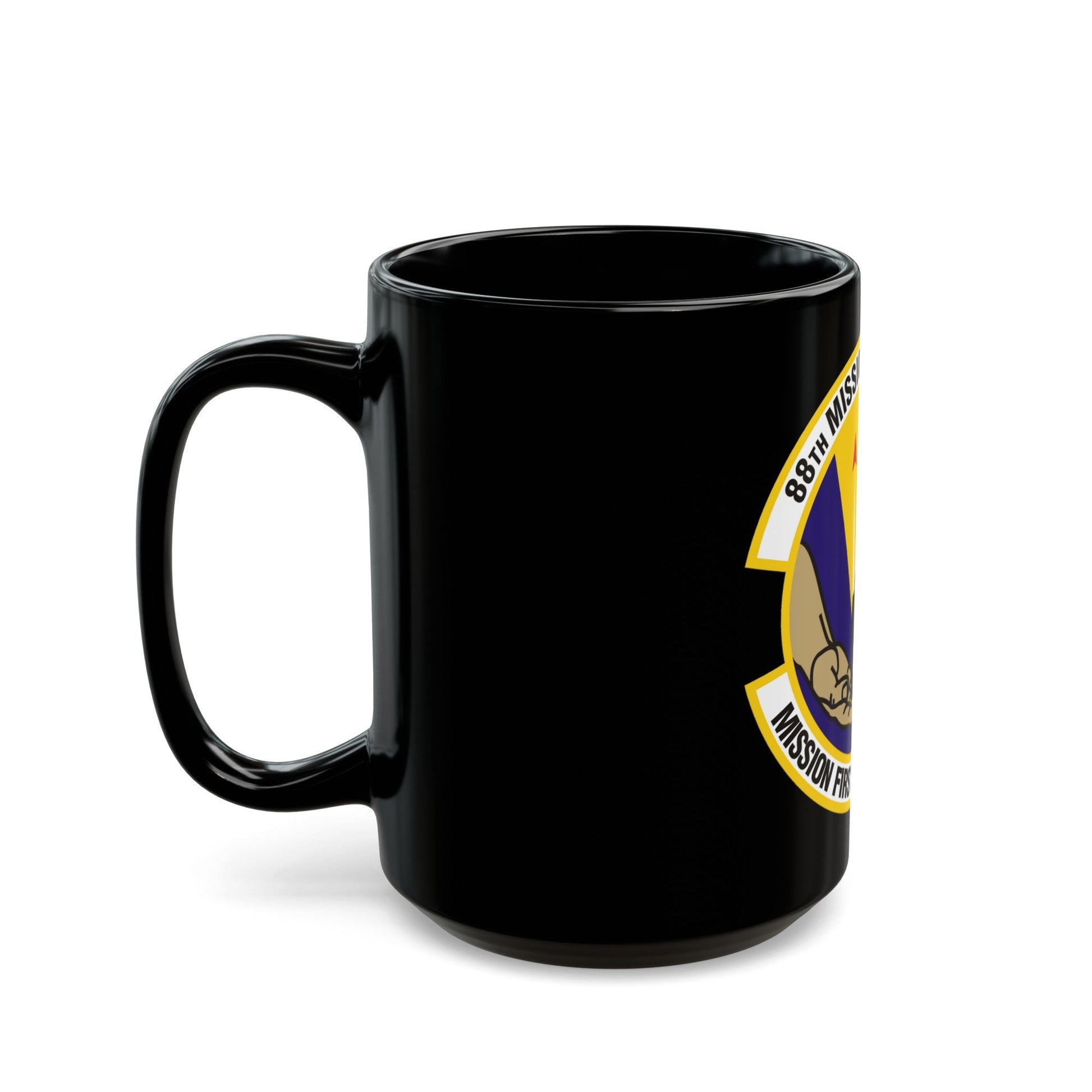88th Mission Support Squadron (U.S. Air Force) Black Coffee Mug-The Sticker Space