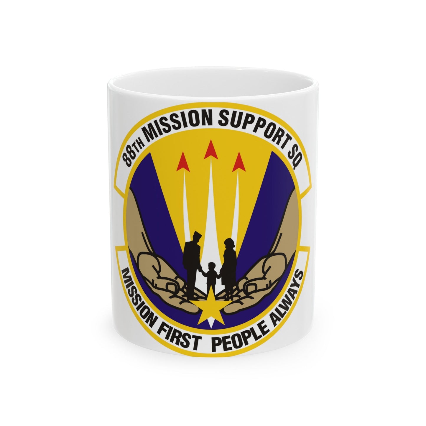 88th Mission Support Squadron (U.S. Air Force) White Coffee Mug-11oz-The Sticker Space