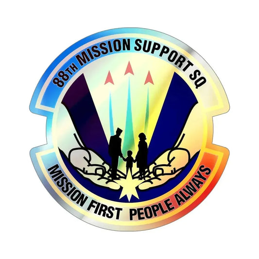 88th Mission Support Squadron (U.S. Air Force) Holographic STICKER Die-Cut Vinyl Decal 6 Inch Holographic - The Sticker Space