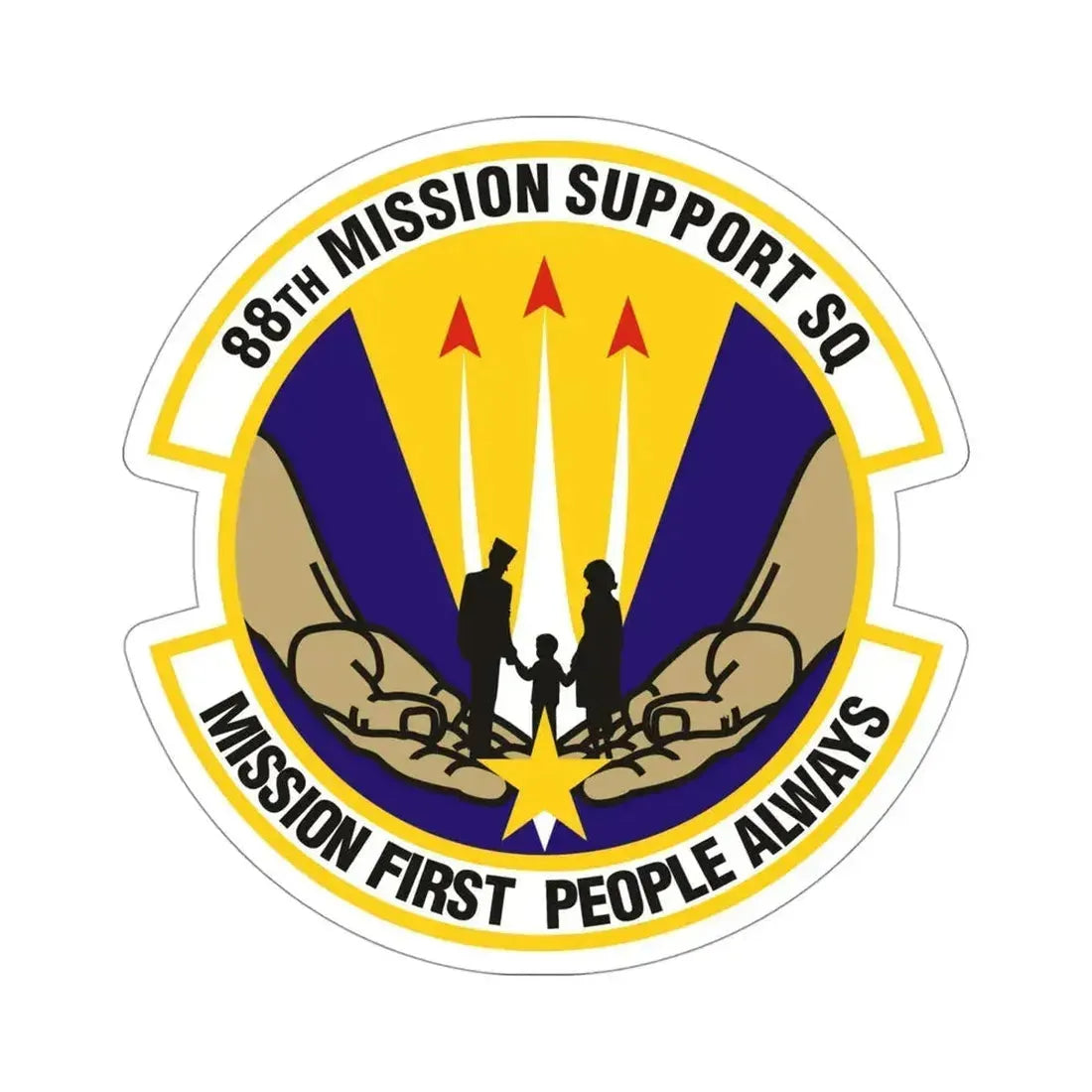 88th Mission Support Squadron (U.S. Air Force) STICKER Vinyl Die-Cut Decal 4 Inch - The Sticker Space