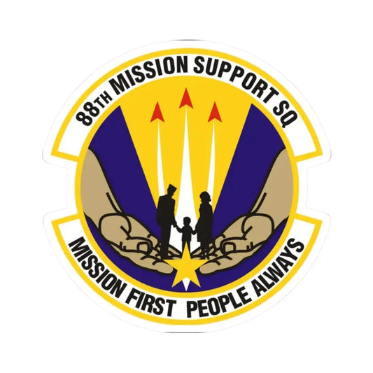 88th Mission Support Squadron (U.S. Air Force) STICKER Vinyl Kiss-Cut Decal 2 Inch White - The Sticker Space