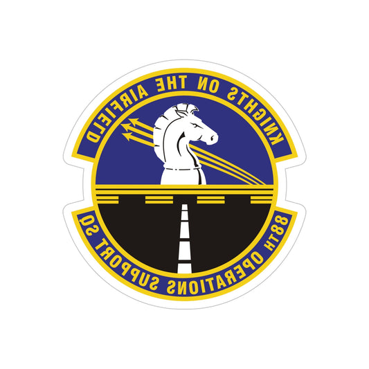 88th Operations Support Squadron (U.S. Air Force) REVERSE PRINT Transparent STICKER-6" × 6"-The Sticker Space