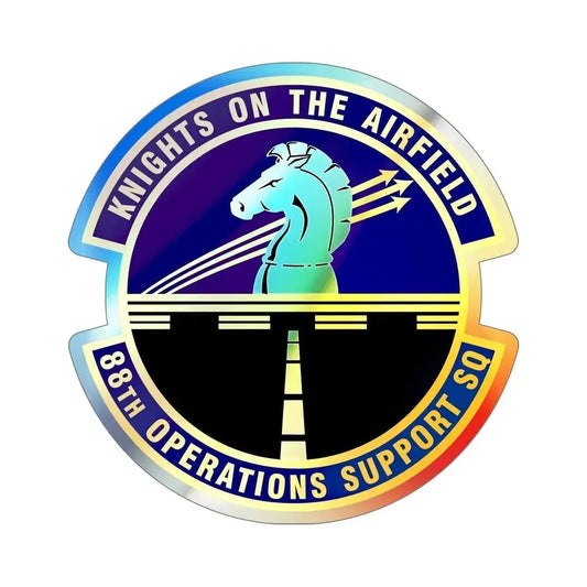 88th Operations Support Squadron (U.S. Air Force) Holographic STICKER Die-Cut Vinyl Decal 6 Inch Holographic - The Sticker Space