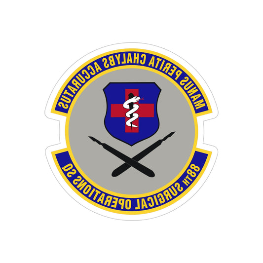 88th Surgical Operations Squadron (U.S. Air Force) REVERSE PRINT Transparent STICKER-6" × 6"-The Sticker Space