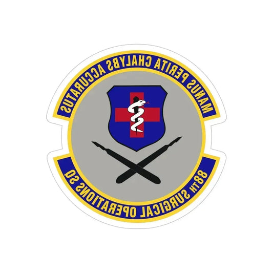 88th Surgical Operations Squadron (U.S. Air Force) REVERSE PRINT Transparent Die-Cut STICKER 6 Inch Die-Cut Transparent - The Sticker Space