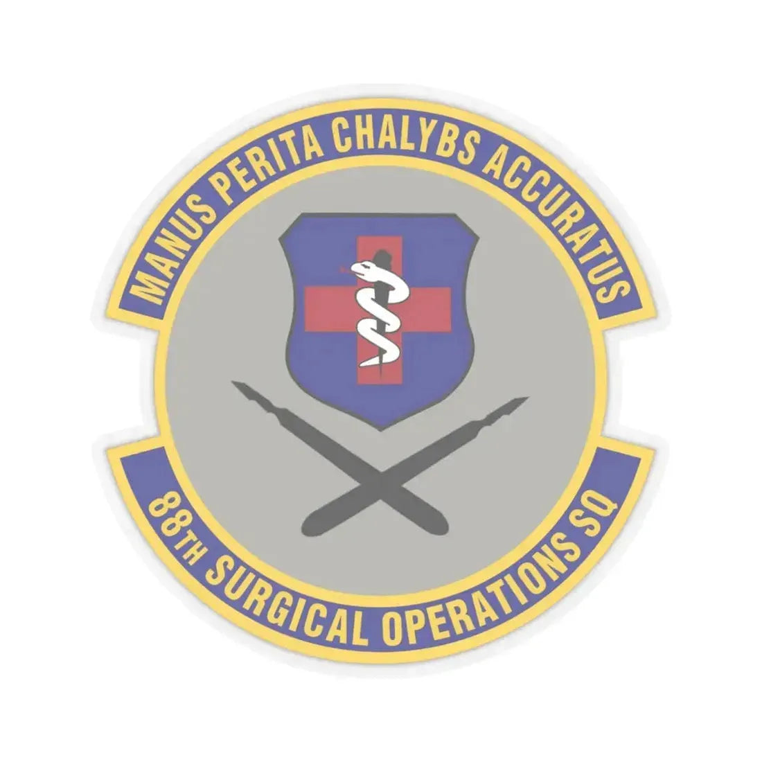 88th Surgical Operations Squadron (U.S. Air Force) STICKER Vinyl Kiss-Cut Decal 4 Inch Transparent - The Sticker Space