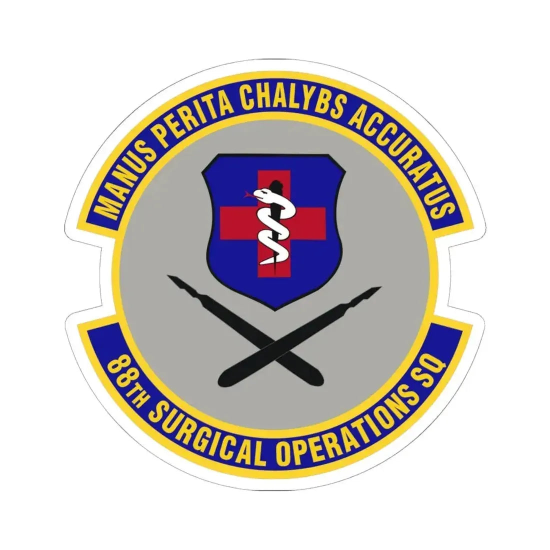 88th Surgical Operations Squadron (U.S. Air Force) STICKER Vinyl Kiss-Cut Decal 6 Inch White - The Sticker Space