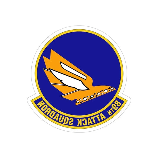 89 Attack Squadron ACC (U.S. Air Force) REVERSE PRINT Transparent Die-Cut STICKER 6 Inch Die-Cut Transparent - The Sticker Space