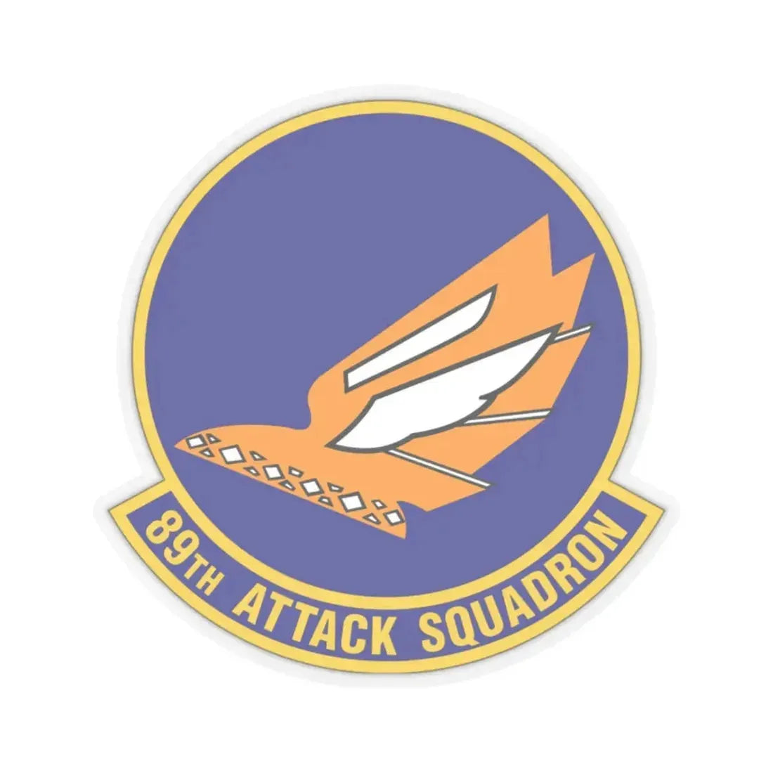 89 Attack Squadron ACC (U.S. Air Force) STICKER Vinyl Kiss-Cut Decal 2 Inch Transparent - The Sticker Space