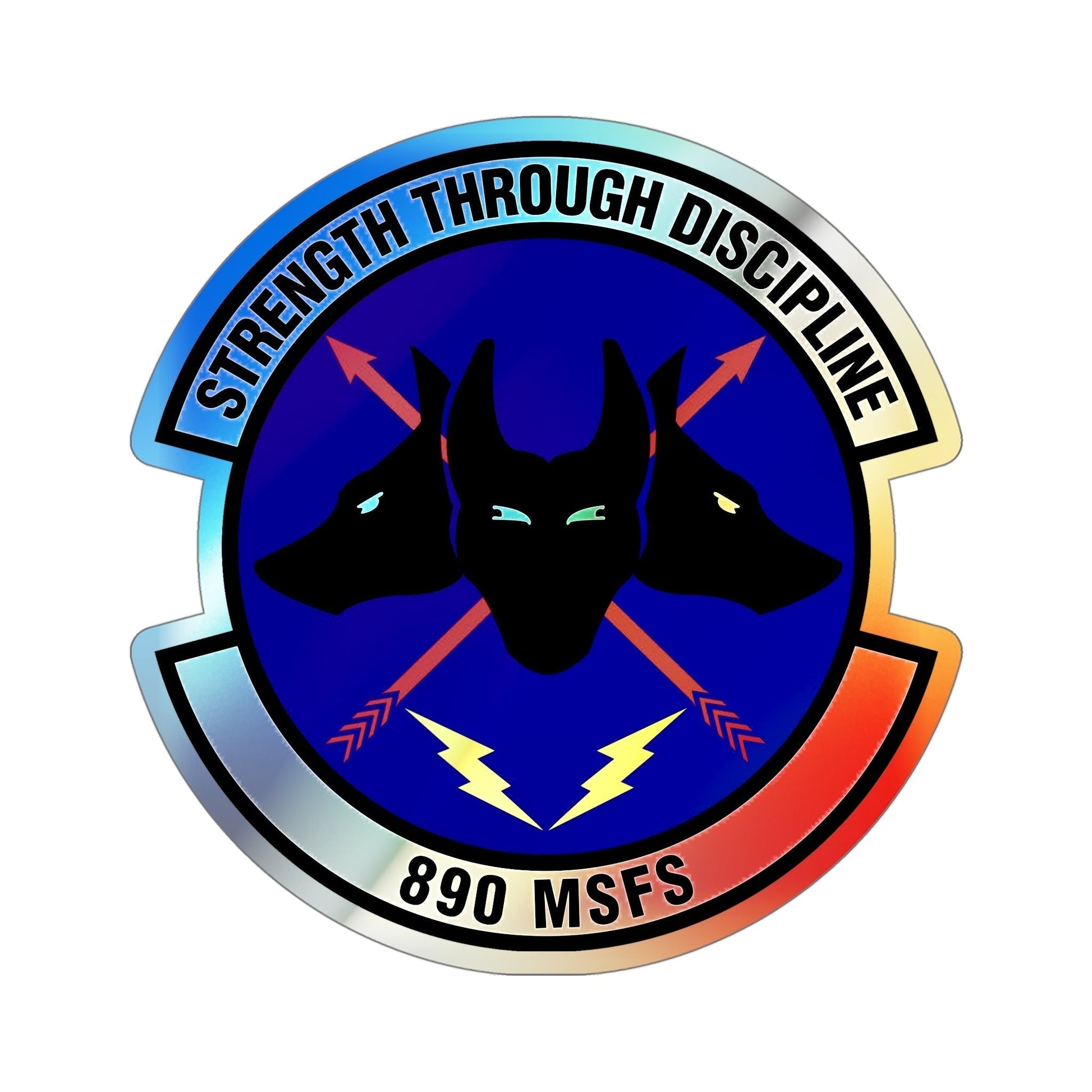 890 Missile Security Forces Squadron AFGSC (U.S. Air Force) Holographic STICKER Die-Cut Vinyl Decal-5 Inch-The Sticker Space