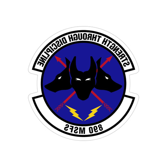 890 Missile Security Forces Squadron AFGSC (U.S. Air Force) REVERSE PRINT Transparent STICKER-6 Inch-The Sticker Space