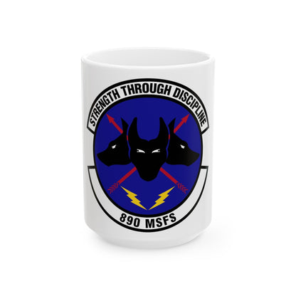 890 Missile Security Forces Squadron AFGSC (U.S. Air Force) White Coffee Mug-15oz-The Sticker Space