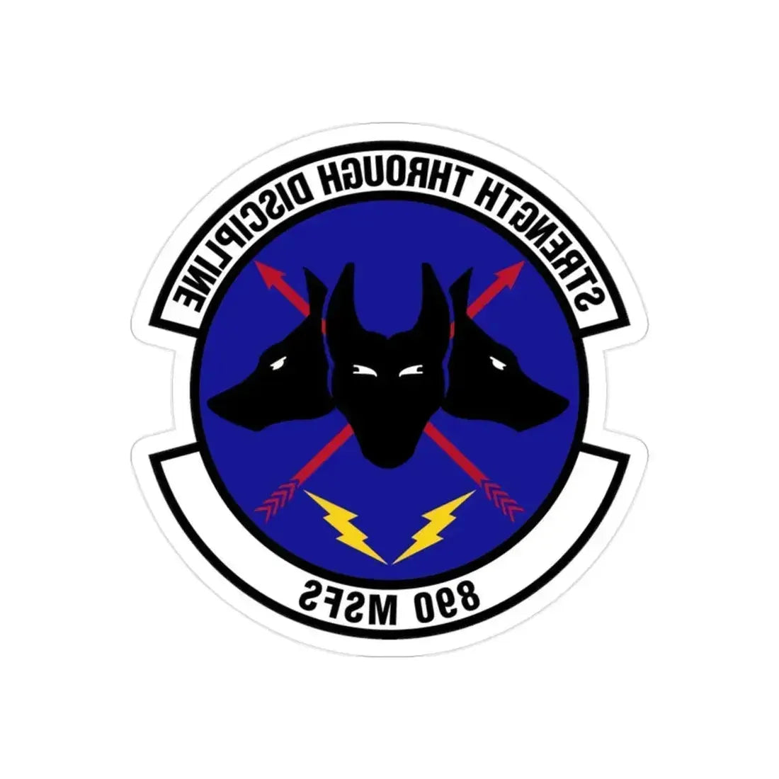 890 Missile Security Forces Squadron AFGSC (U.S. Air Force) REVERSE PRINT Transparent Die-Cut STICKER 2 Inch Die-Cut Transparent - The Sticker Space