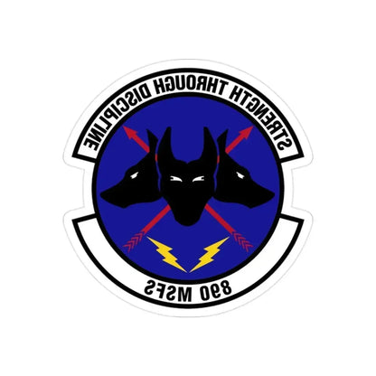 890 Missile Security Forces Squadron AFGSC (U.S. Air Force) REVERSE PRINT Transparent Die-Cut STICKER 2 Inch Die-Cut Transparent - The Sticker Space