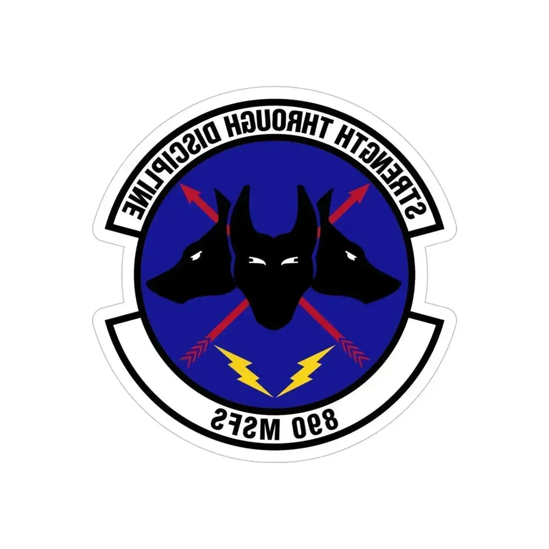 890 Missile Security Forces Squadron AFGSC (U.S. Air Force) REVERSE PRINT Transparent Die-Cut STICKER 6 Inch Die-Cut Transparent - The Sticker Space