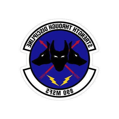 890 Missile Security Forces Squadron AFGSC (U.S. Air Force) REVERSE PRINT Transparent Die-Cut STICKER 6 Inch Die-Cut Transparent - The Sticker Space
