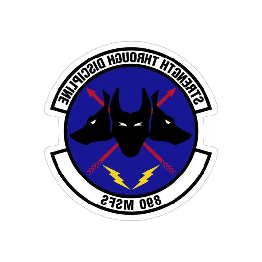 890 Missile Security Forces Squadron AFGSC (U.S. Air Force) REVERSE PRINT Transparent Die-Cut STICKER 6 Inch Die-Cut Transparent - The Sticker Space