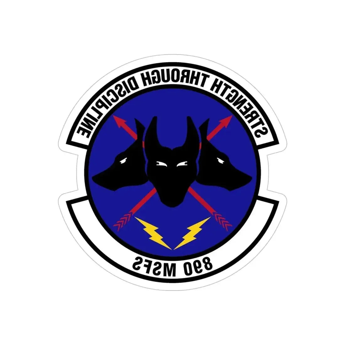 890 Missile Security Forces Squadron AFGSC (U.S. Air Force) REVERSE PRINT Transparent Die-Cut STICKER - The Sticker Space