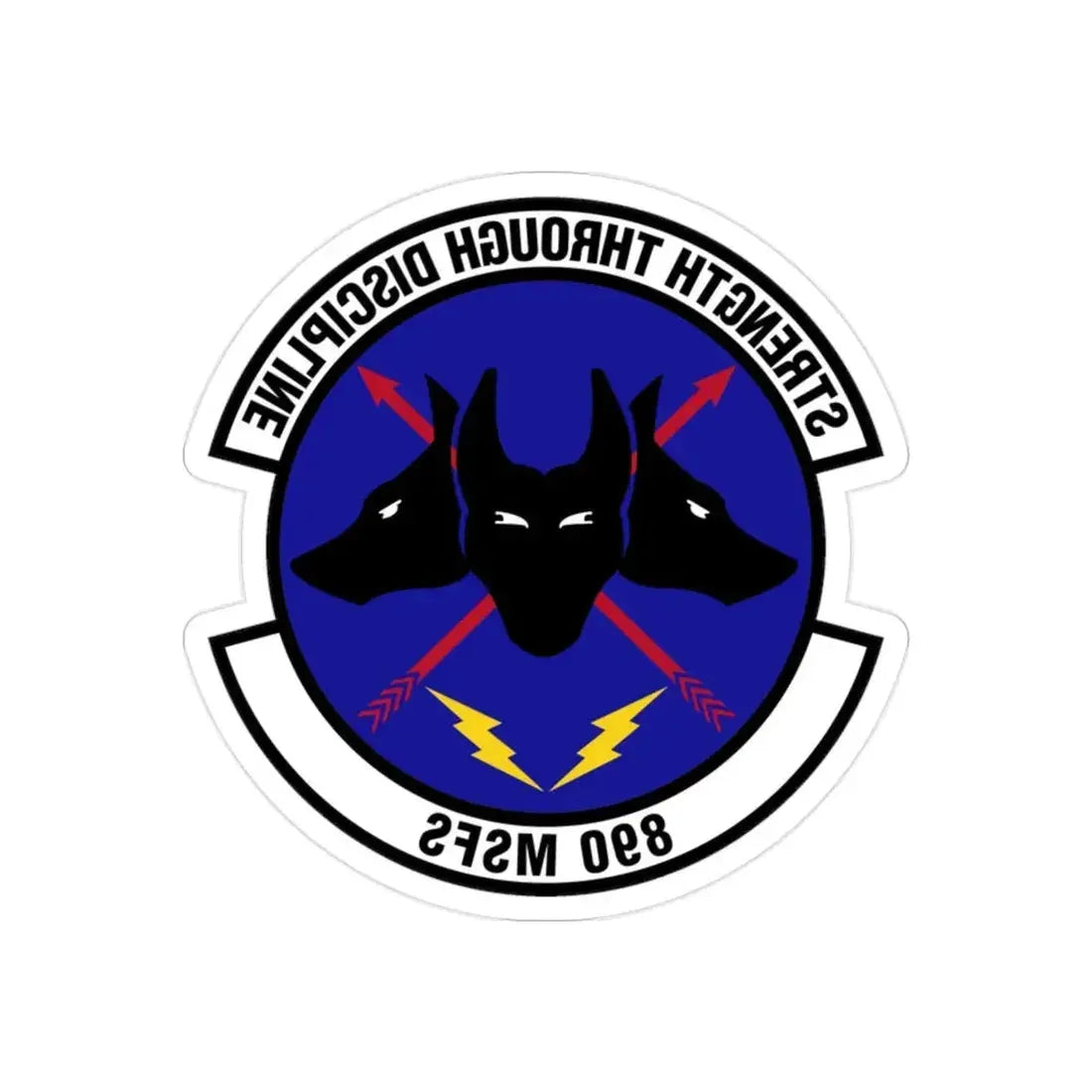 890 Missile Security Forces Squadron AFGSC (U.S. Air Force) REVERSE PRINT Transparent Die-Cut STICKER - The Sticker Space