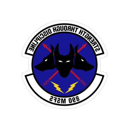 890 Missile Security Forces Squadron AFGSC (U.S. Air Force) REVERSE PRINT Transparent Die-Cut STICKER - The Sticker Space