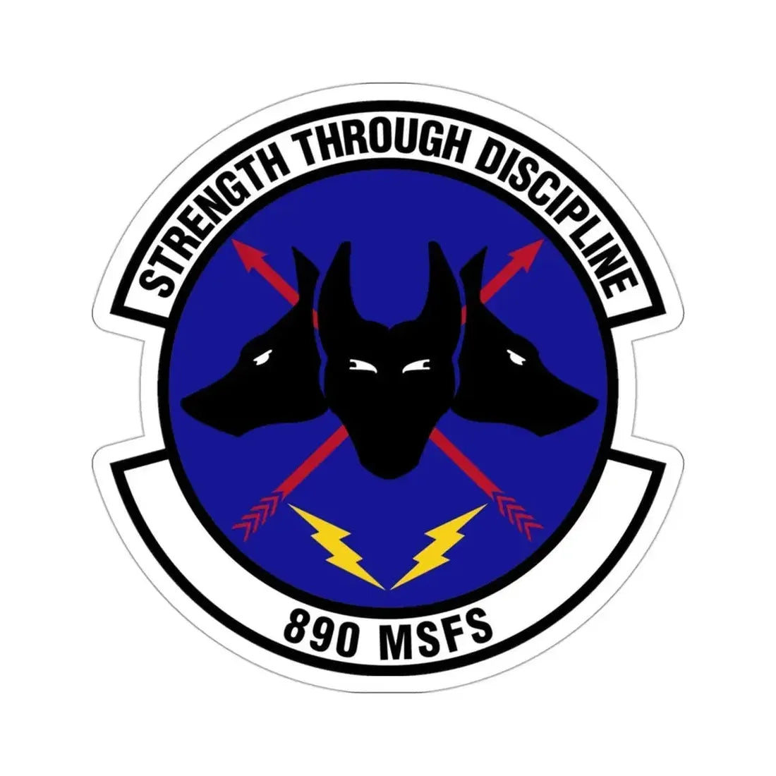 890 Missile Security Forces Squadron AFGSC (U.S. Air Force) STICKER Vinyl Die-Cut Decal 3 Inch - The Sticker Space