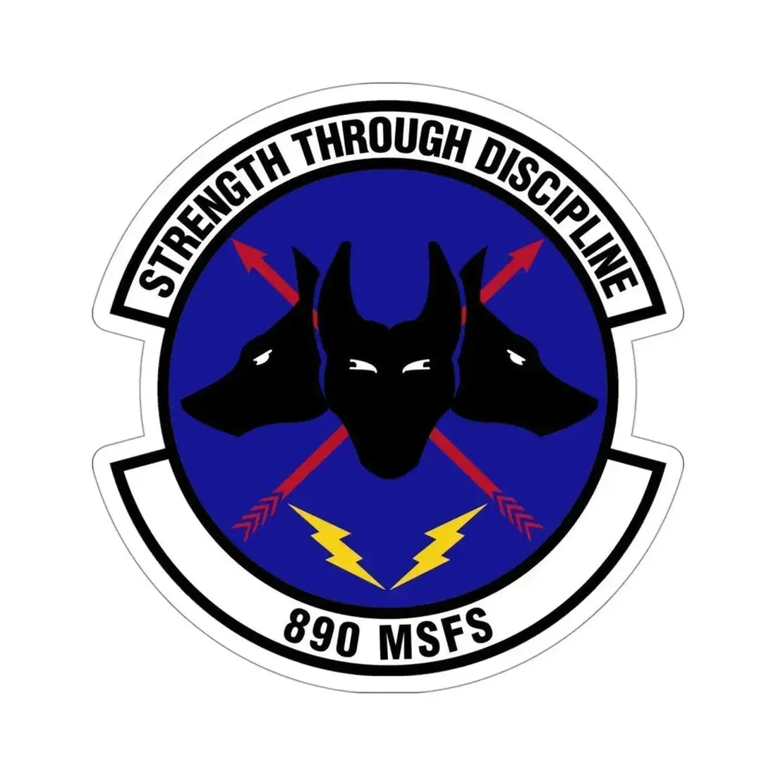 890 Missile Security Forces Squadron AFGSC (U.S. Air Force) STICKER Vinyl Die-Cut Decal 4 Inch - The Sticker Space