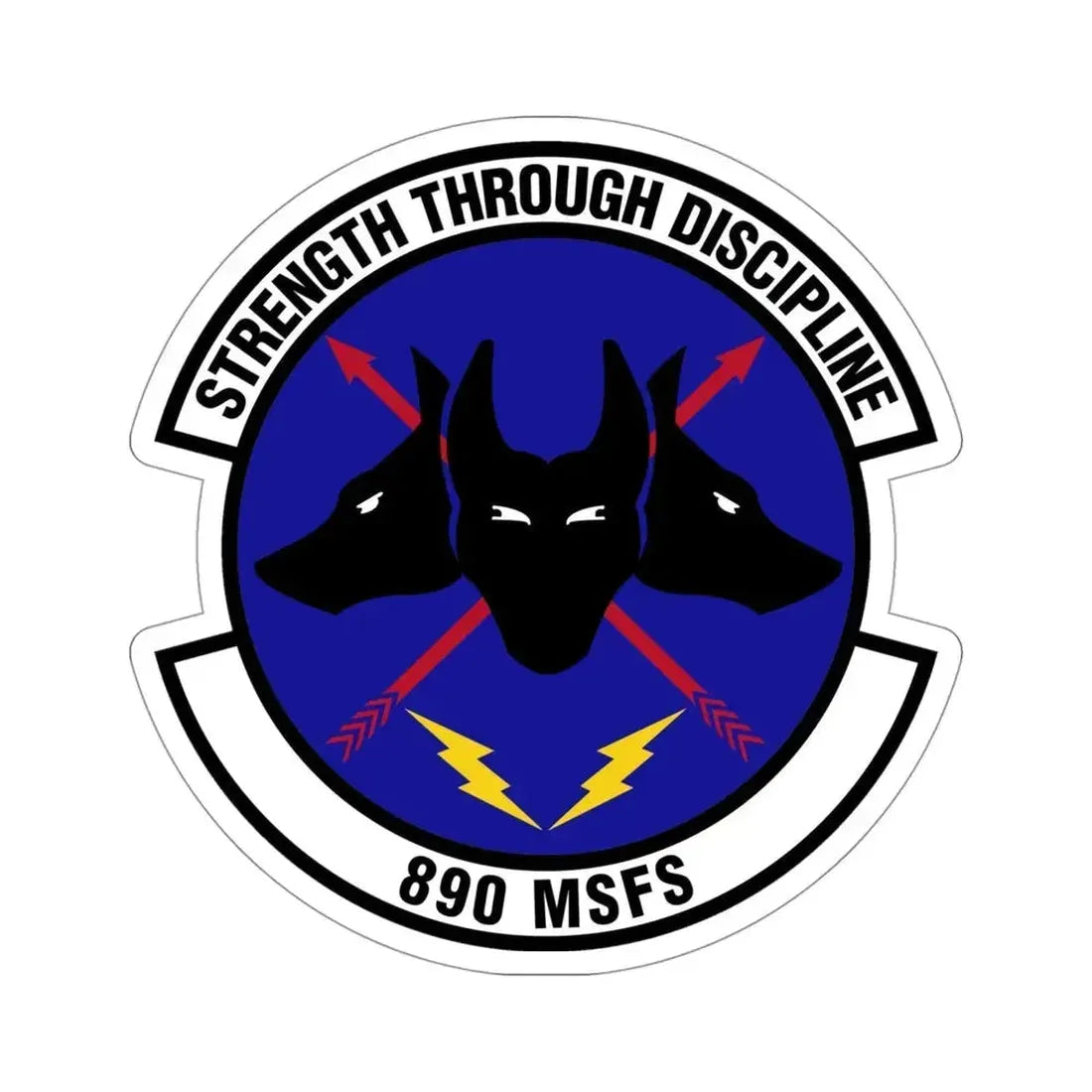 890 Missile Security Forces Squadron AFGSC (U.S. Air Force) STICKER Vinyl Die-Cut Decal 4 Inch - The Sticker Space