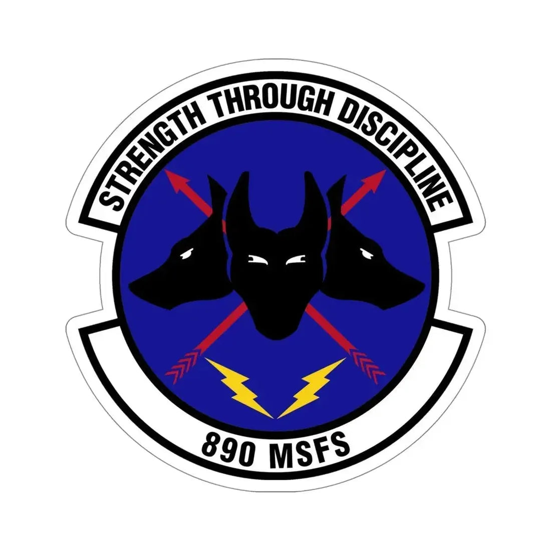 890 Missile Security Forces Squadron AFGSC (U.S. Air Force) STICKER Vinyl Die-Cut Decal 5 Inch - The Sticker Space