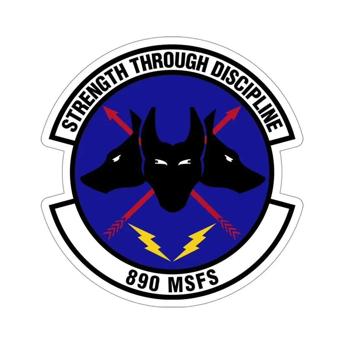 890 Missile Security Forces Squadron AFGSC (U.S. Air Force) STICKER Vinyl Die-Cut Decal 6 Inch - The Sticker Space