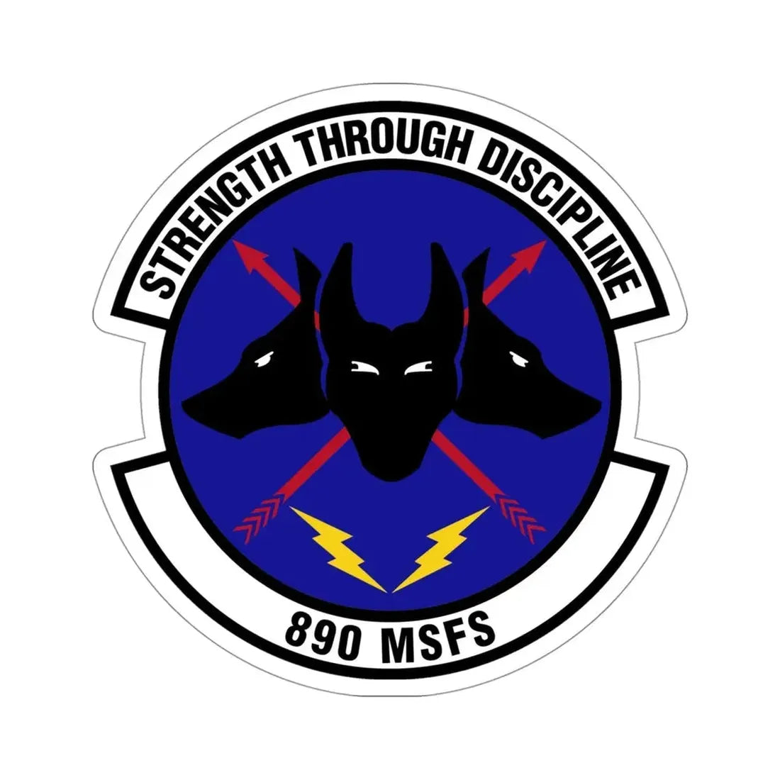 890 Missile Security Forces Squadron AFGSC (U.S. Air Force) STICKER Vinyl Die-Cut Decal - The Sticker Space