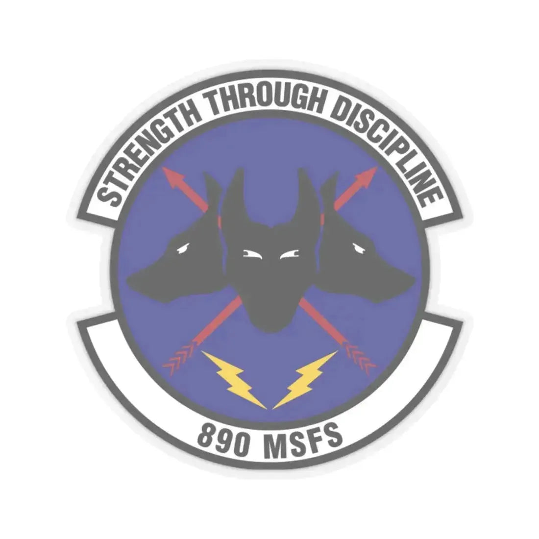 890 Missile Security Forces Squadron AFGSC (U.S. Air Force) STICKER Vinyl Kiss-Cut Decal 2 Inch Transparent - The Sticker Space