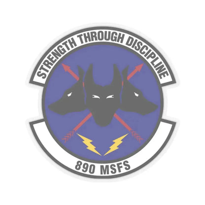 890 Missile Security Forces Squadron AFGSC (U.S. Air Force) STICKER Vinyl Kiss-Cut Decal 2 Inch Transparent - The Sticker Space