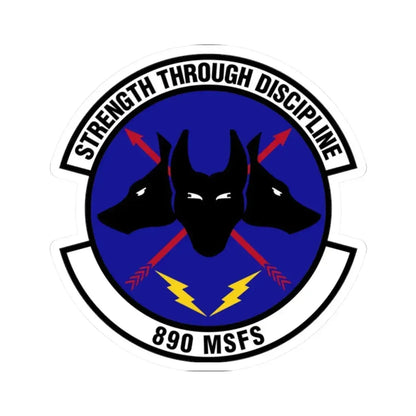 890 Missile Security Forces Squadron AFGSC (U.S. Air Force) STICKER Vinyl Kiss-Cut Decal 2 Inch White - The Sticker Space