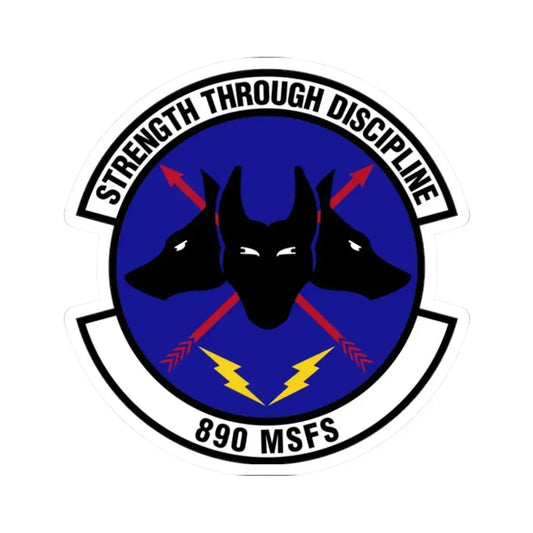 890 Missile Security Forces Squadron AFGSC (U.S. Air Force) STICKER Vinyl Kiss-Cut Decal 2 Inch White - The Sticker Space
