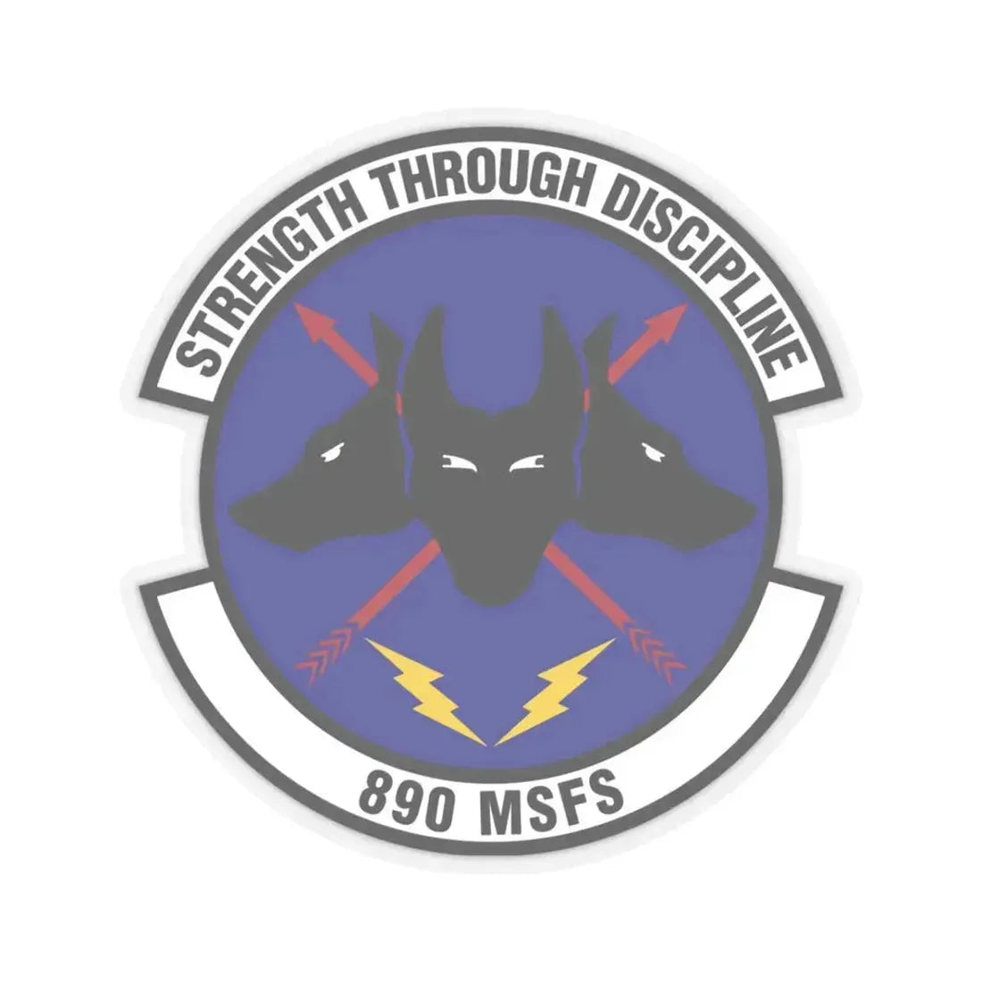 890 Missile Security Forces Squadron AFGSC (U.S. Air Force) STICKER Vinyl Kiss-Cut Decal 3 Inch Transparent - The Sticker Space