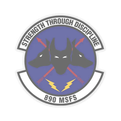 890 Missile Security Forces Squadron AFGSC (U.S. Air Force) STICKER Vinyl Kiss-Cut Decal 3 Inch Transparent - The Sticker Space
