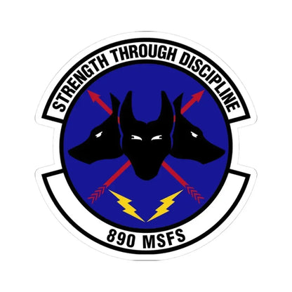 890 Missile Security Forces Squadron AFGSC (U.S. Air Force) STICKER Vinyl Kiss-Cut Decal 3 Inch White - The Sticker Space