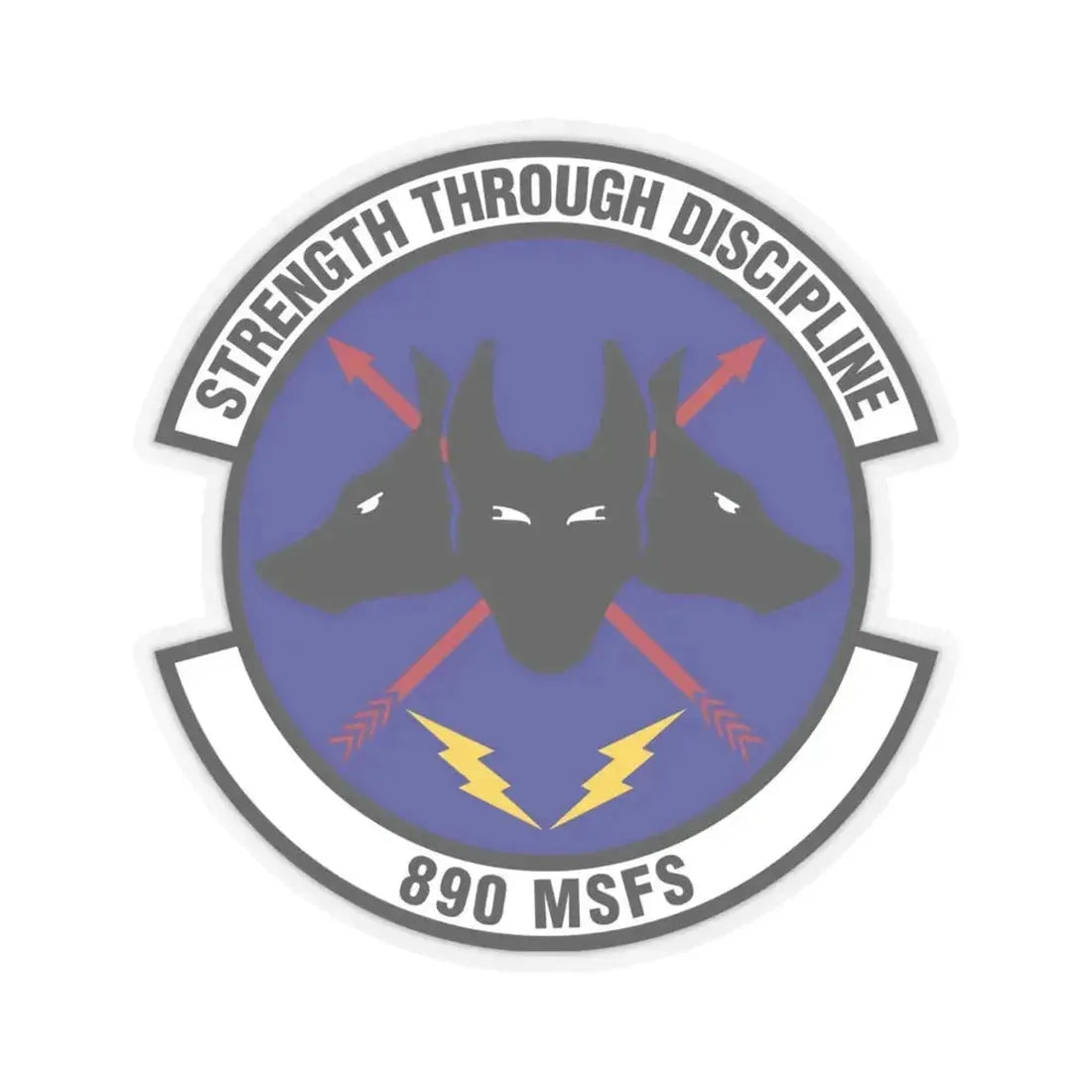 890 Missile Security Forces Squadron AFGSC (U.S. Air Force) STICKER Vinyl Kiss-Cut Decal 4 Inch Transparent - The Sticker Space