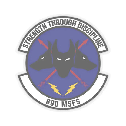 890 Missile Security Forces Squadron AFGSC (U.S. Air Force) STICKER Vinyl Kiss-Cut Decal 4 Inch Transparent - The Sticker Space