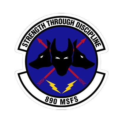 890 Missile Security Forces Squadron AFGSC (U.S. Air Force) STICKER Vinyl Kiss-Cut Decal 4 Inch White - The Sticker Space