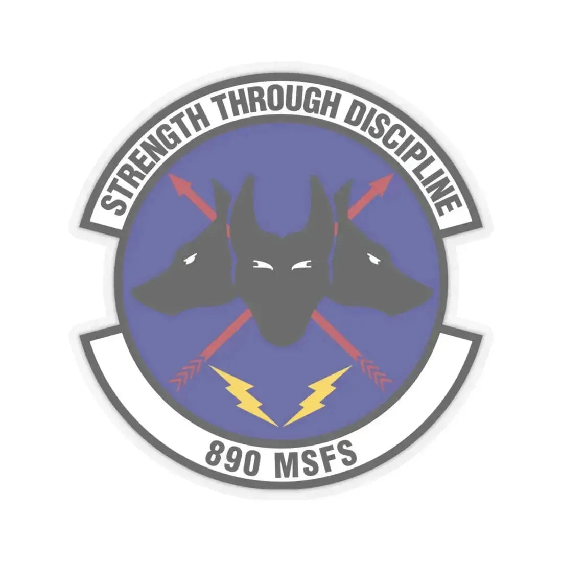 890 Missile Security Forces Squadron AFGSC (U.S. Air Force) STICKER Vinyl Kiss-Cut Decal 6 Inch Transparent - The Sticker Space