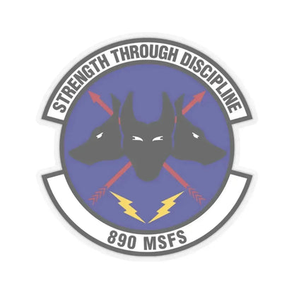890 Missile Security Forces Squadron AFGSC (U.S. Air Force) STICKER Vinyl Kiss-Cut Decal 6 Inch Transparent - The Sticker Space