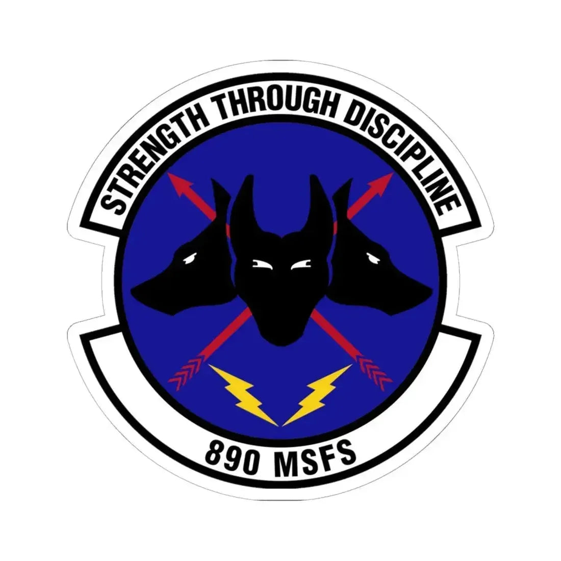 890 Missile Security Forces Squadron AFGSC (U.S. Air Force) STICKER Vinyl Kiss-Cut Decal 6 Inch White - The Sticker Space
