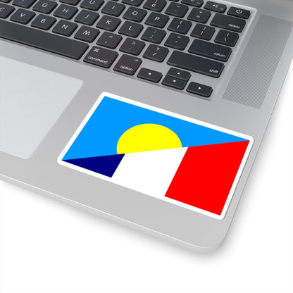 Flag of France and Palau (France) STICKER Vinyl Kiss-Cut Decal