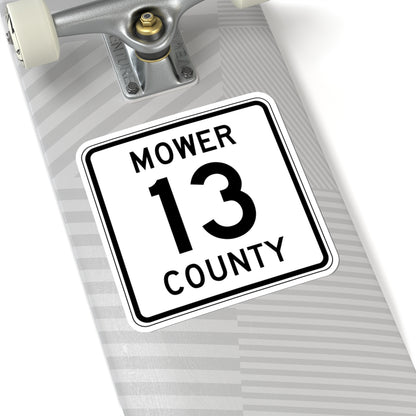 Mower County Route 13 MN (Minnesota) (Road Sign) STICKER Vinyl Kiss-Cut Decal